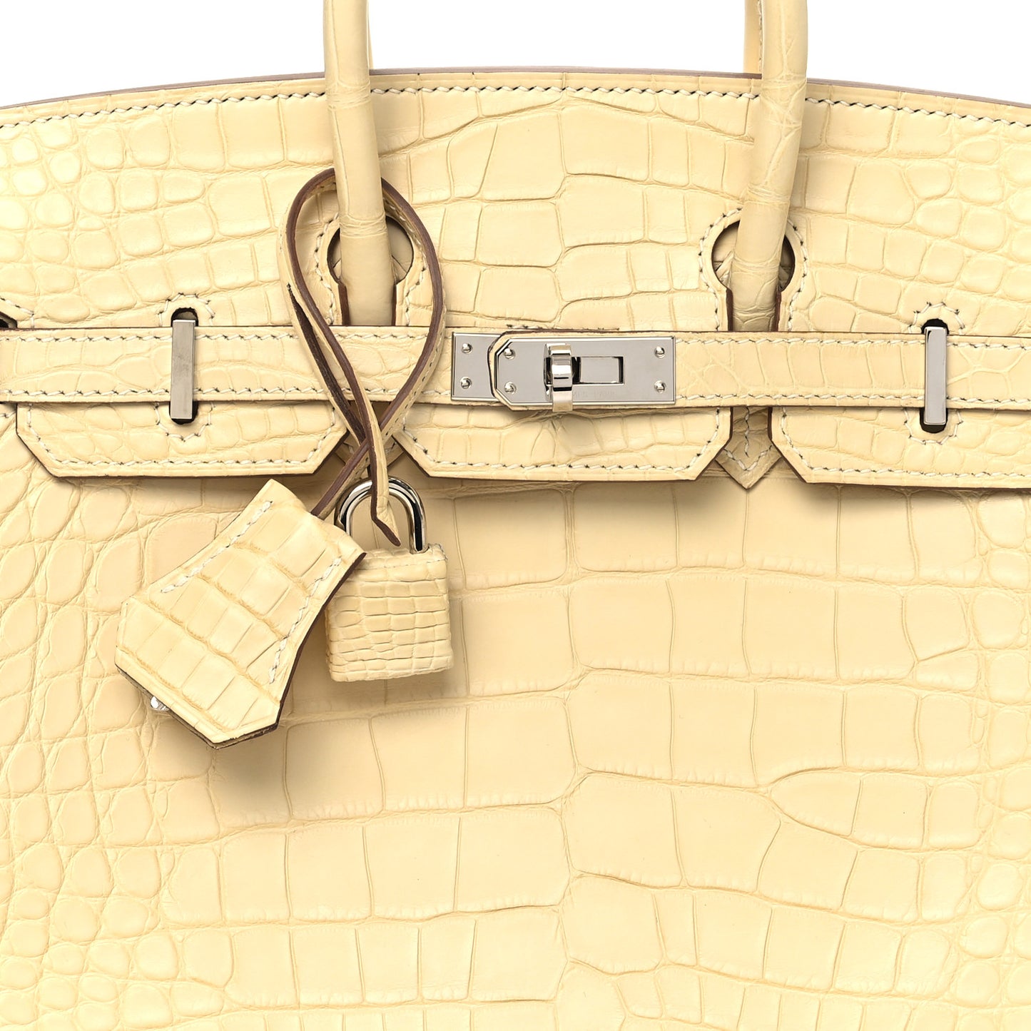 Matte Alligator Birkin 25 Vanille