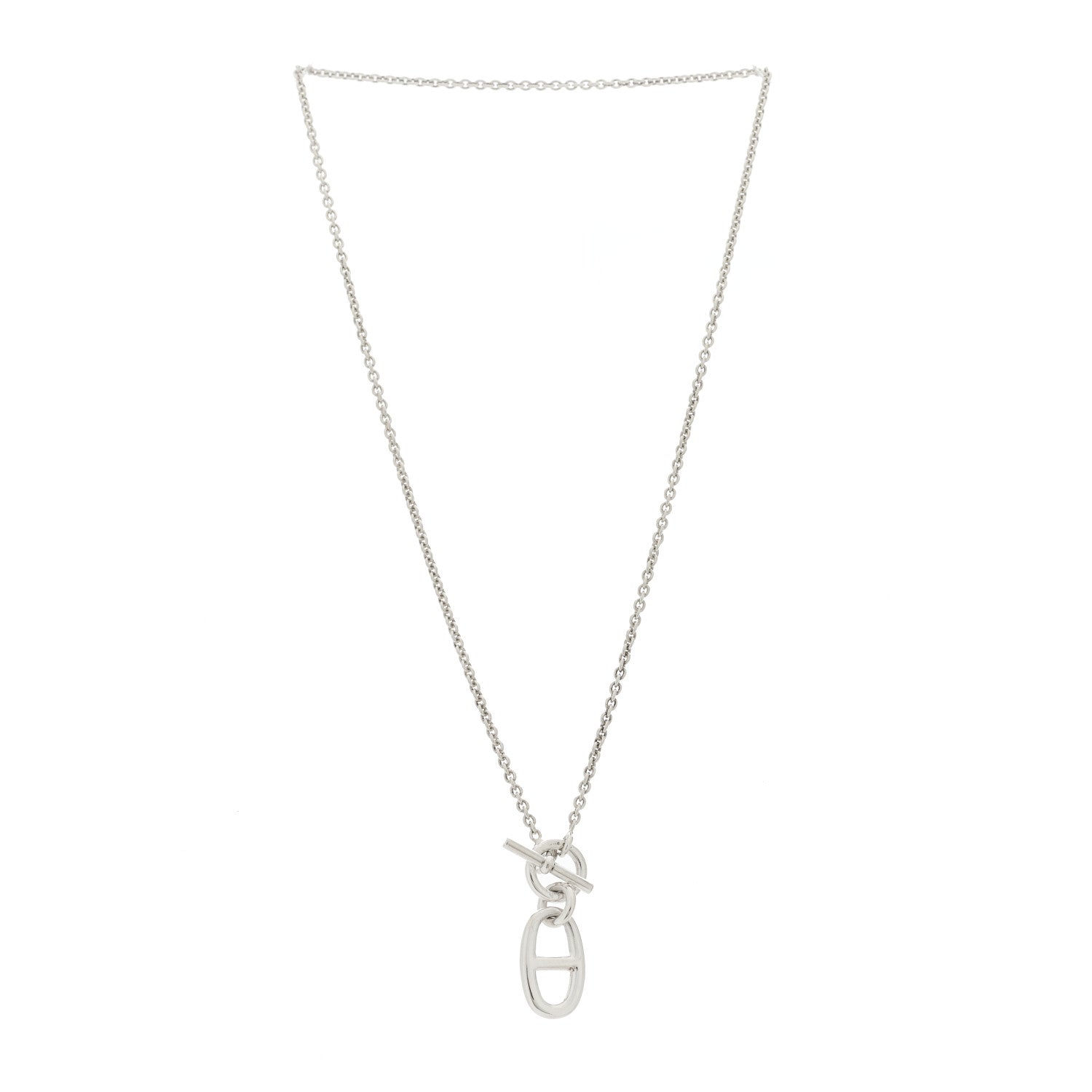 Hermes Sterling Silver Amulette Chaine d'Ancre Necklace 3 of 5