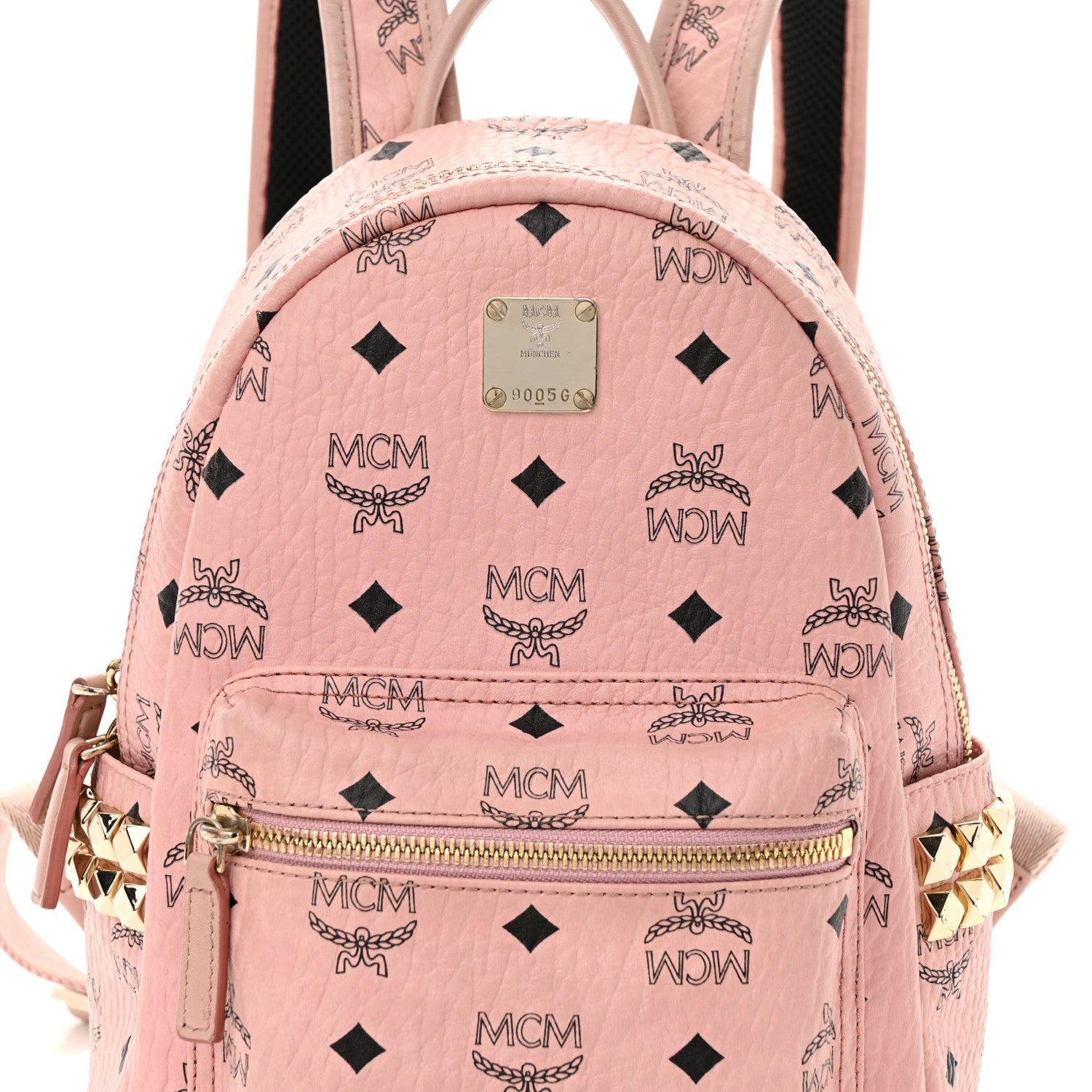 MCM Visetos Small Side Stud Stark Backpack Soft Pink 7 of 15