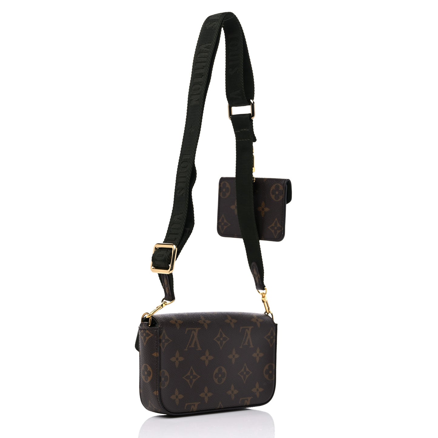 Monogram Felicie Strap & Go Kaki