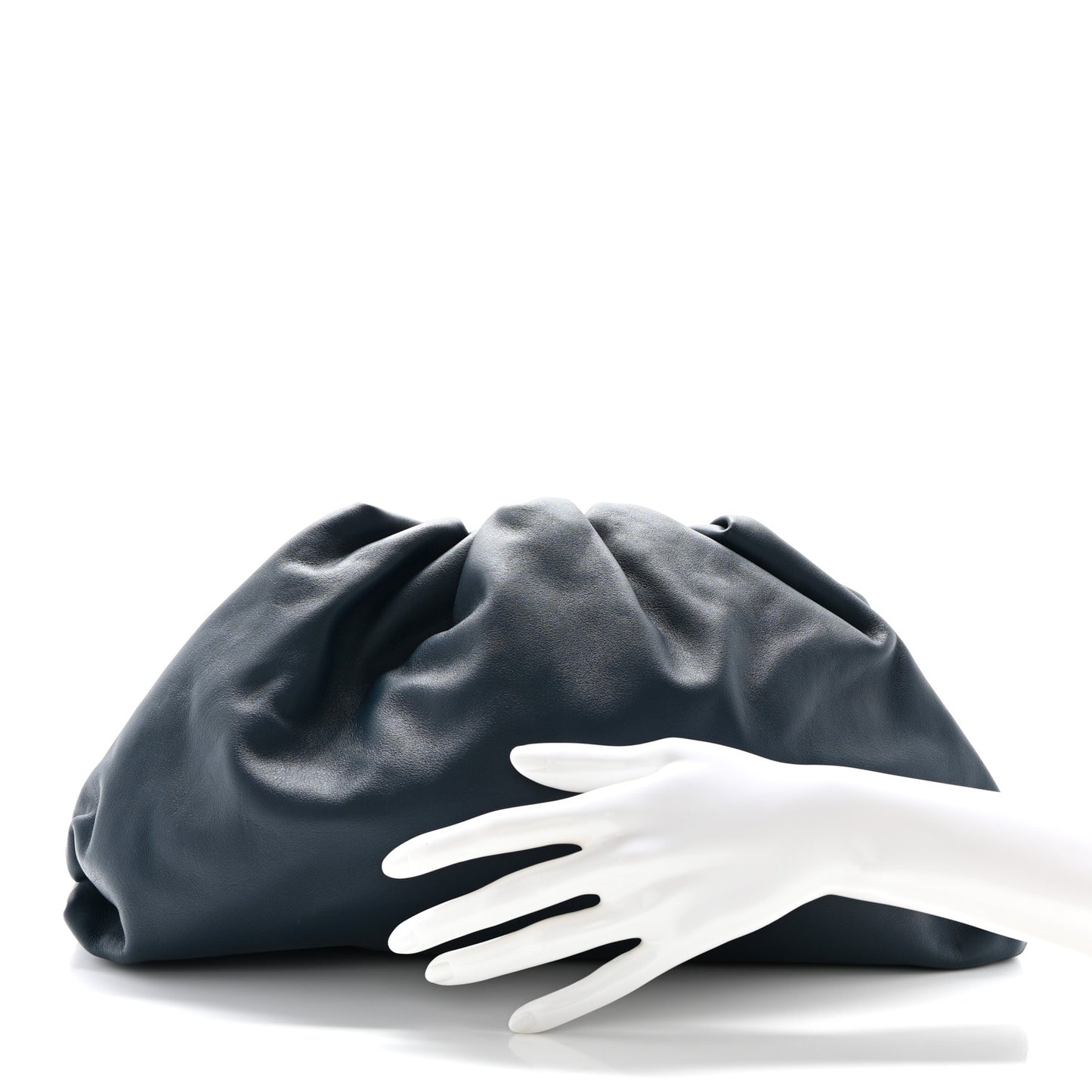 Smooth Butter Calf The Pouch Oversized Clutch Deep Blue