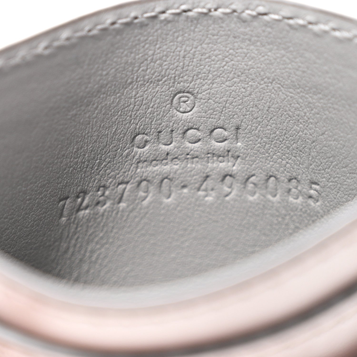 Gucci Calfskin GG Matelasse Card Holder Dusty Grey 6 of 6