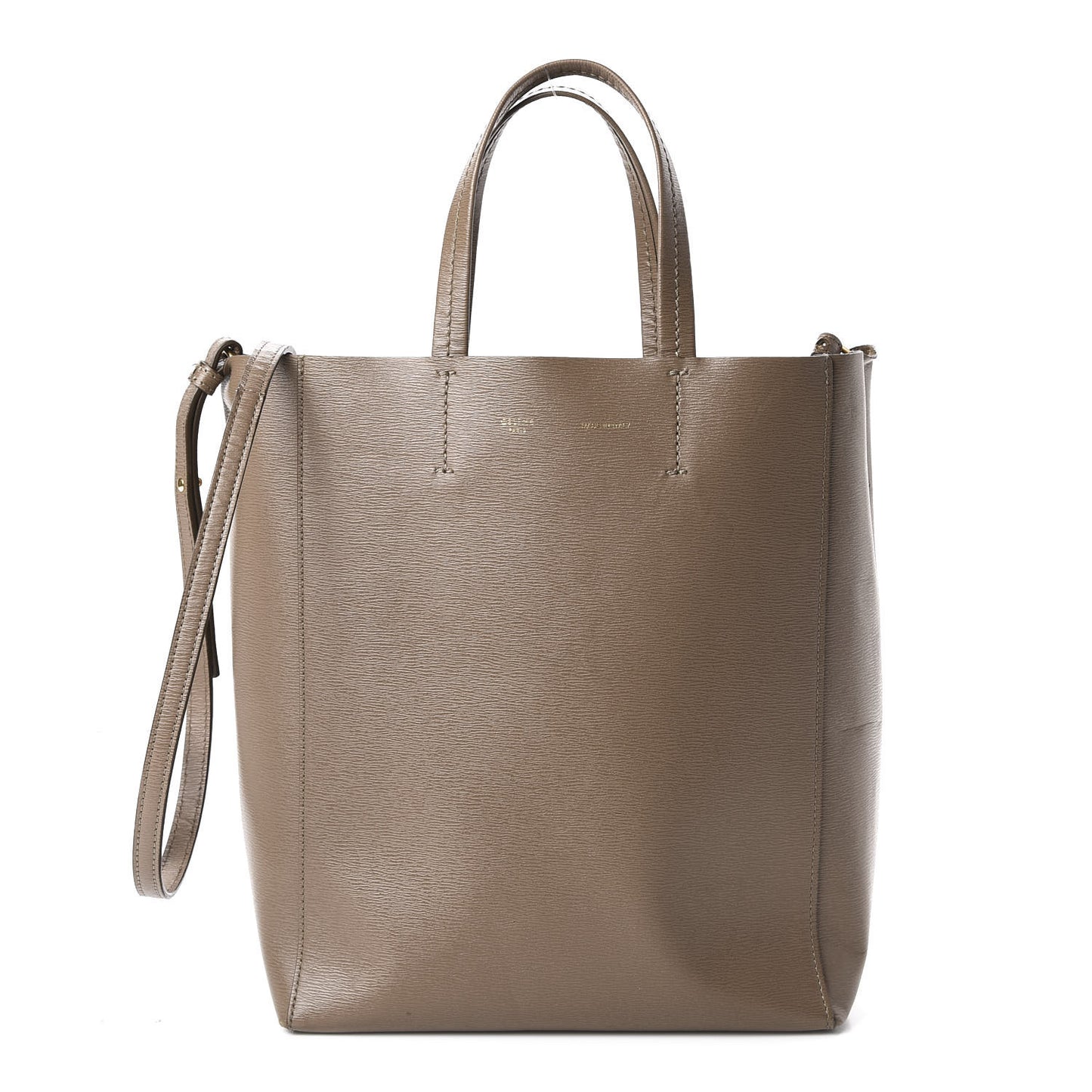 Liege Calfskin Small Vertical Cabas Taupe