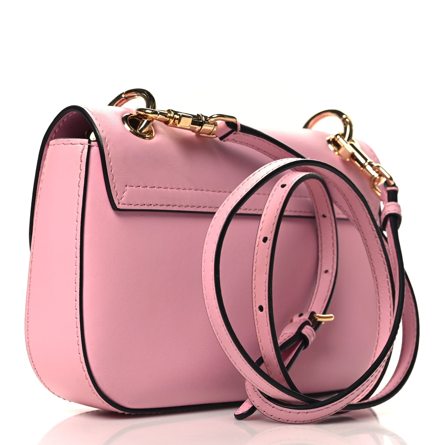 Calfskin 3.5 Flap Crossbody Bag Pink