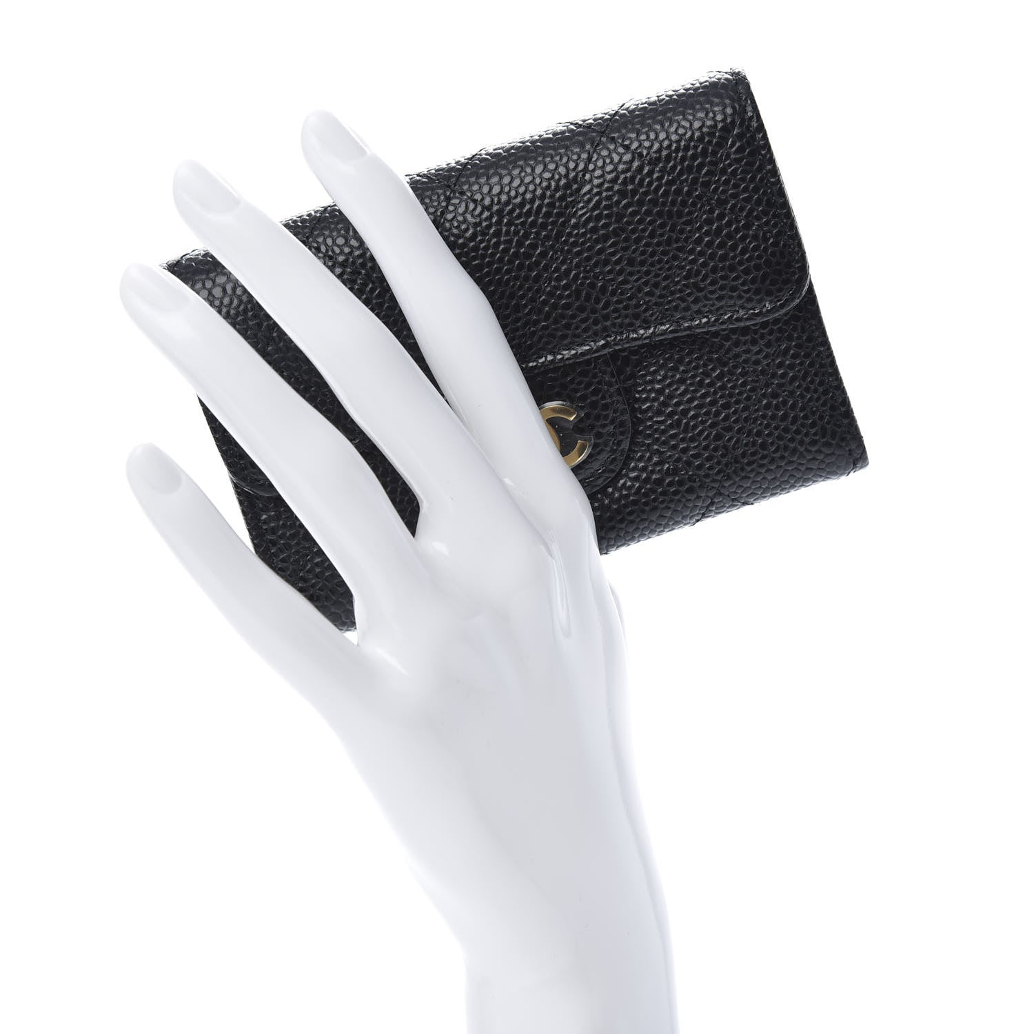 Chanel Caviar Quilted Flap Card Holder Black 2 of 9