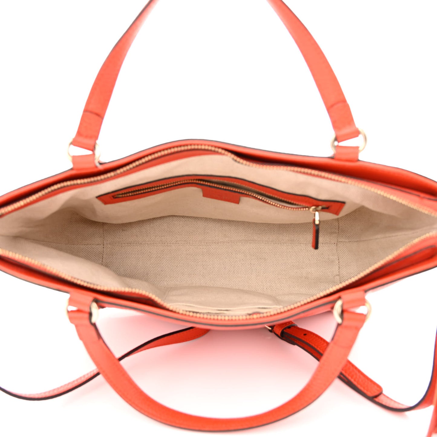 Pebbled Calfskin Small Soho Top Handle Bag Sun Orange