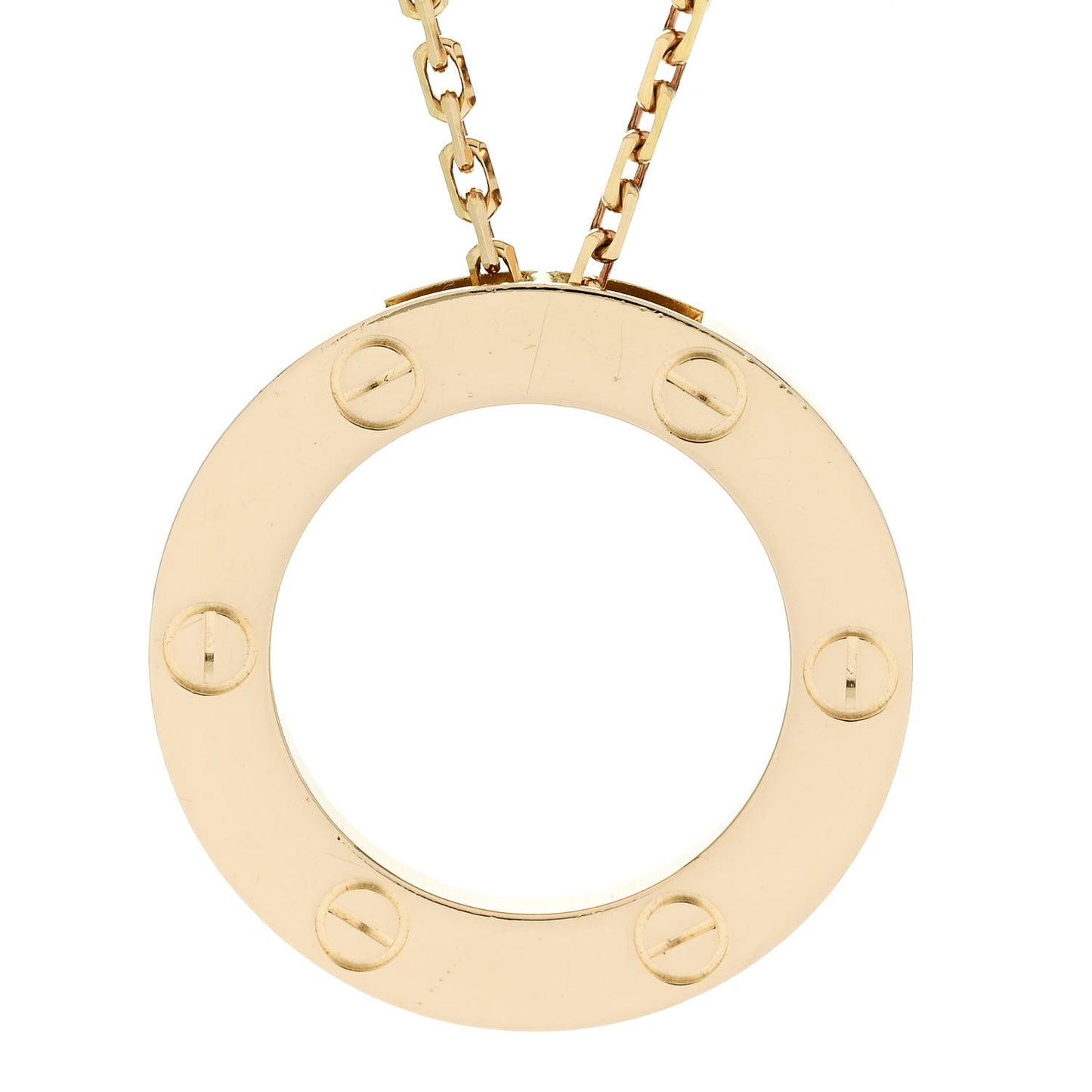 18K Yellow Gold LOVE Pendant Necklace