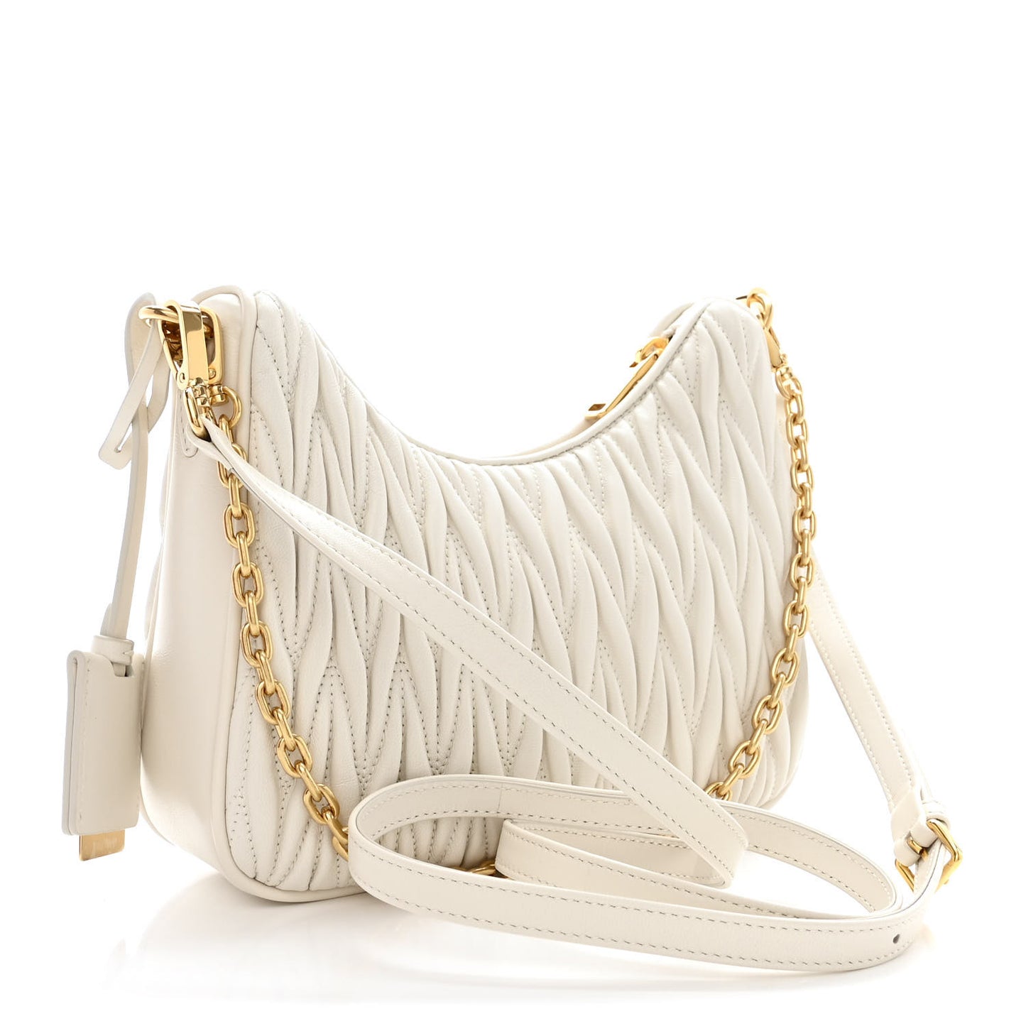 Nappa Matelasse Shoulder Bag White