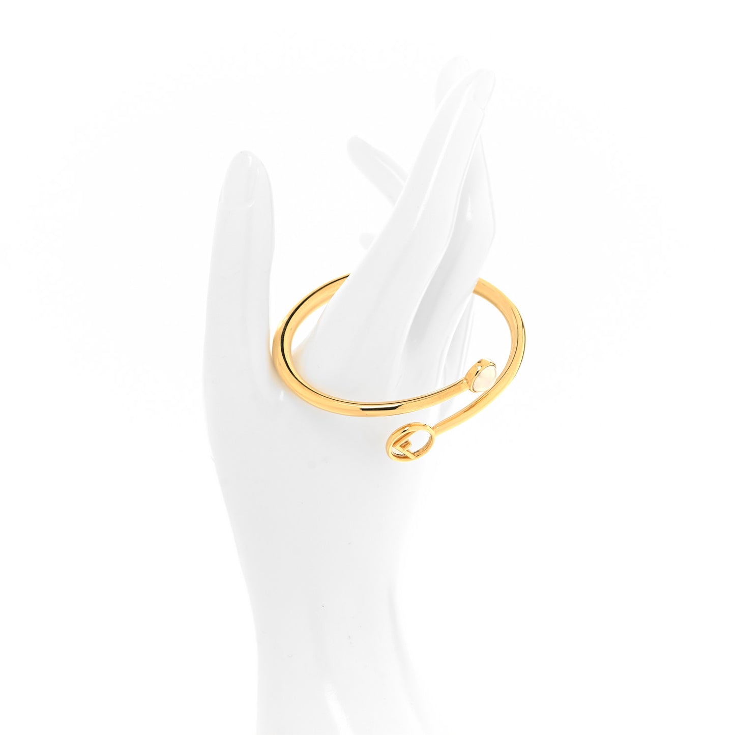 Metal Pearl F is Fendi Bracelet M Gold Oro Soft White