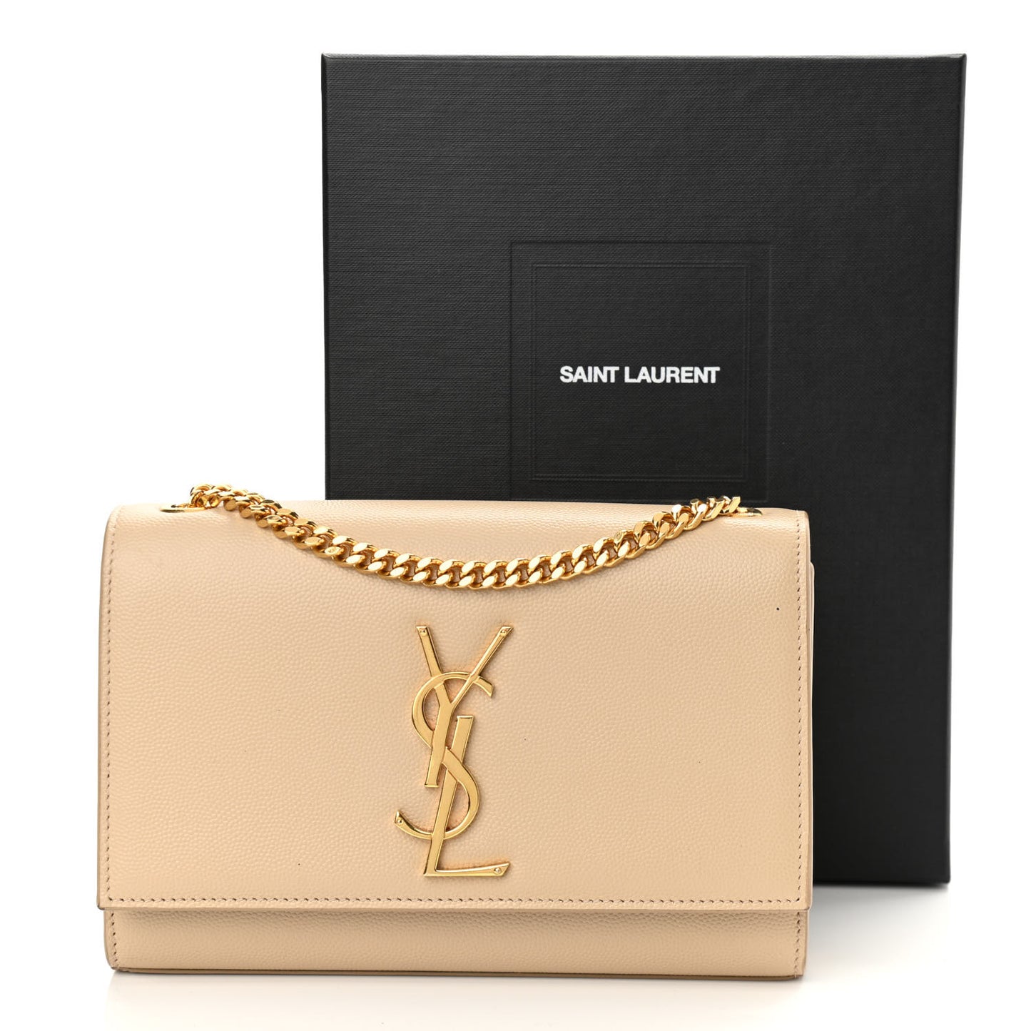 Grain De Poudre Small Monogram Kate Satchel Dark Beige