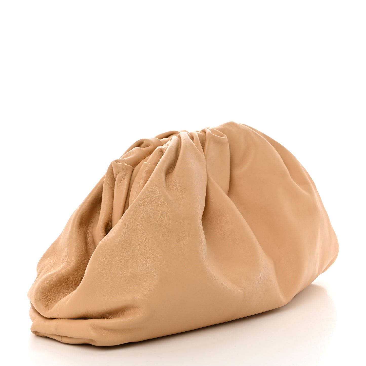 Smooth Butter Calf The Pouch Oversized Clutch Almond