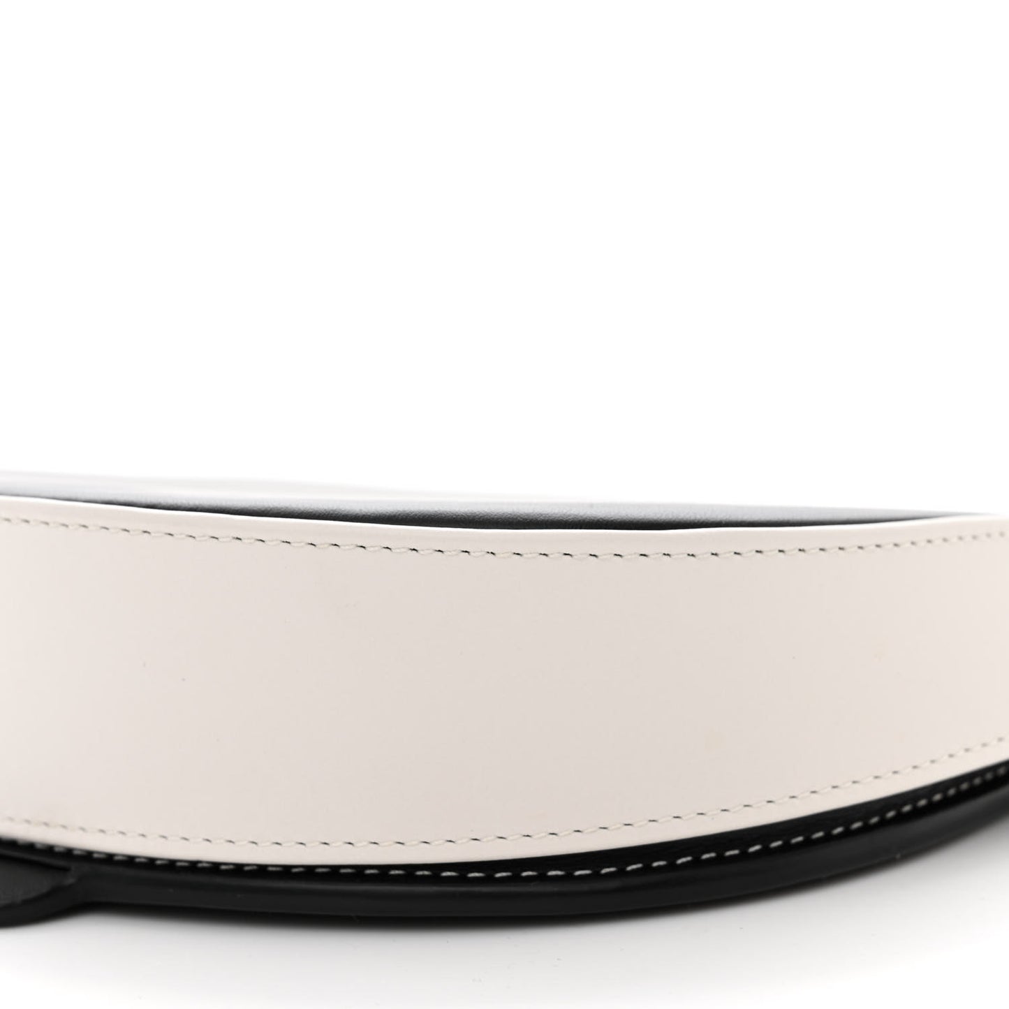 Soft Calfskin Heel Bag Black Soft White