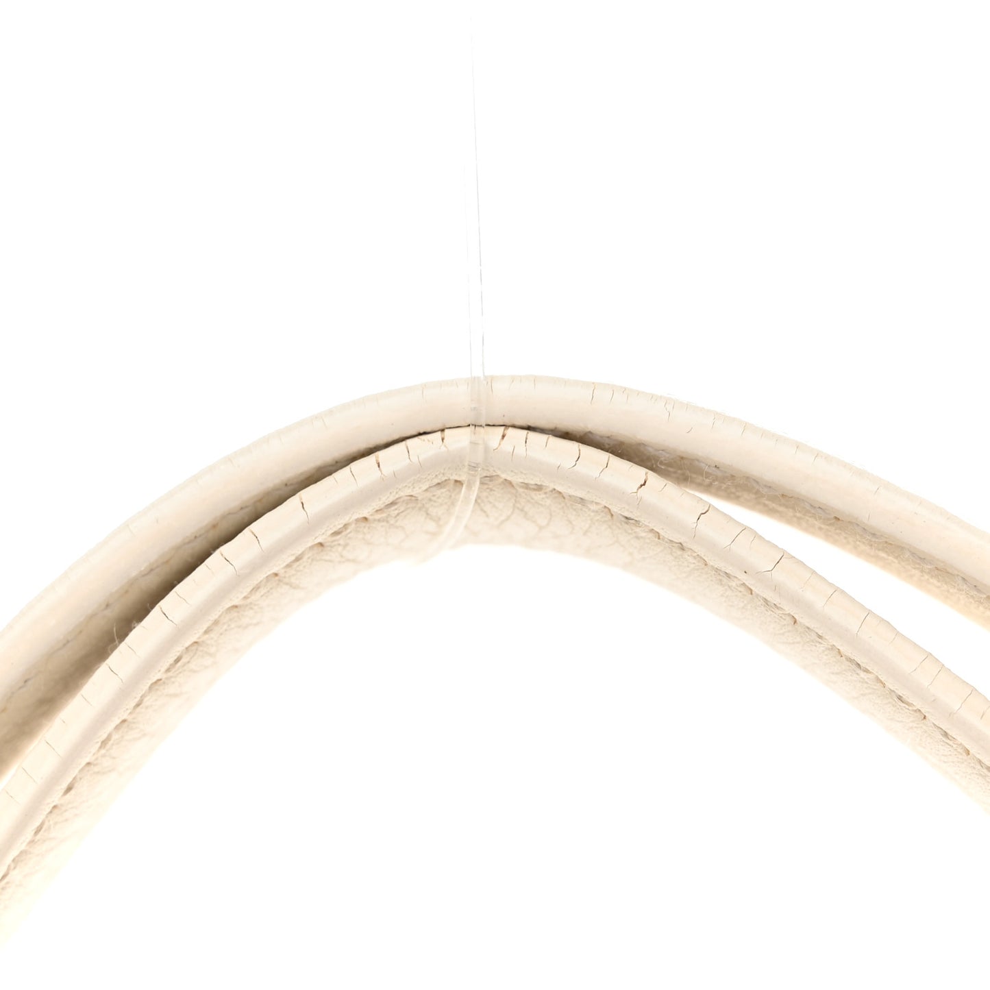 Grained Calfskin Gancini Shoulder Bag White