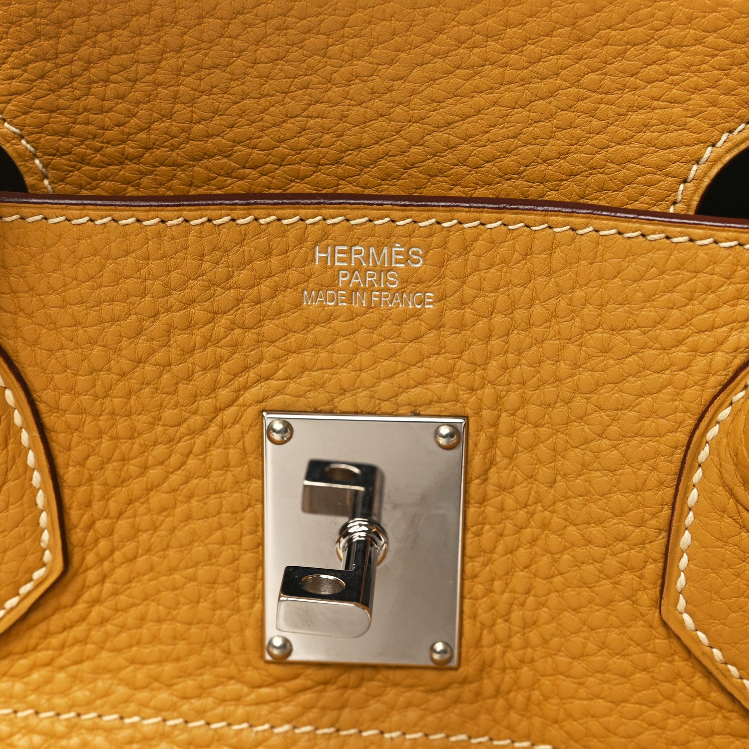 Hermes Taurillon Clemence JPG Shoulder Birkin 42 Curry 6 of 9