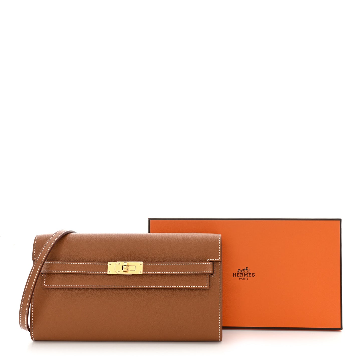 Evercolor Kelly Wallet To Go Gold