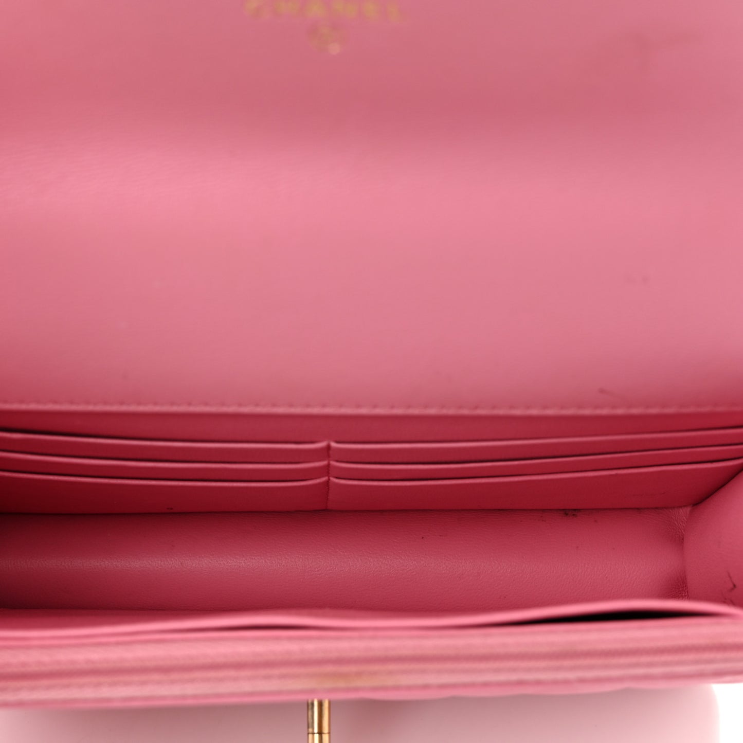 Lambskin Quilted Multicolor Top Handle Wallet On Chain WOC Light Pink