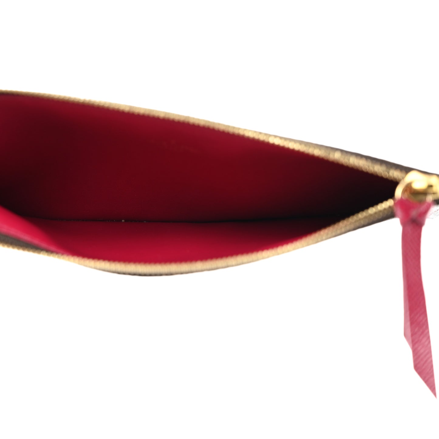 Monogram Felicie Chain Wallet Zippered Insert Fuchsia
