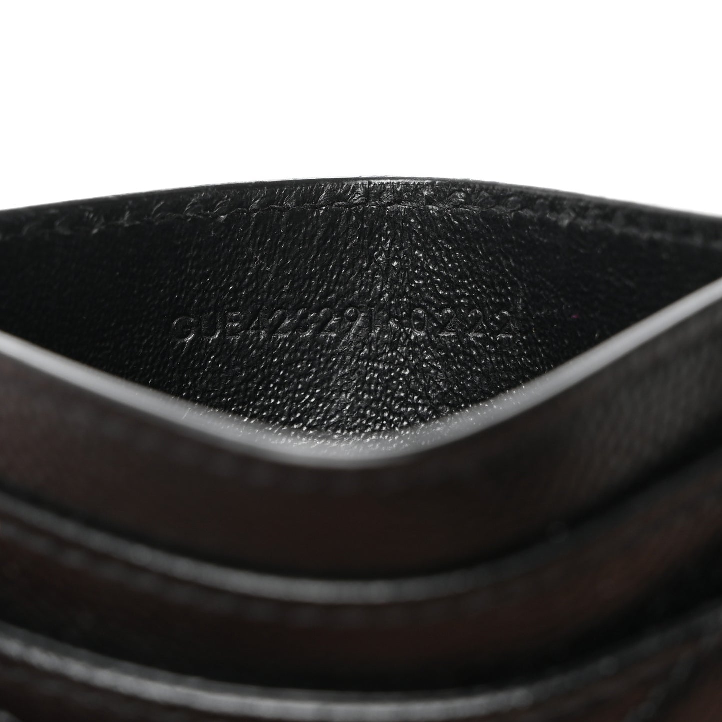 Grain De Poudre Matelasse Chevron Monogram Credit Card Case Black