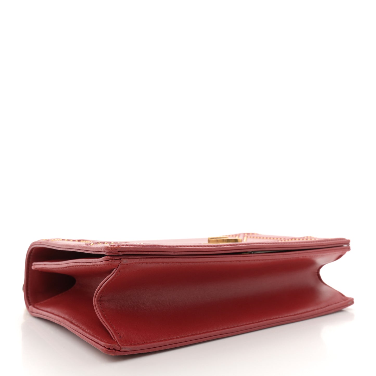 Calfskin Studded Medium Diorama Flap Bag Red