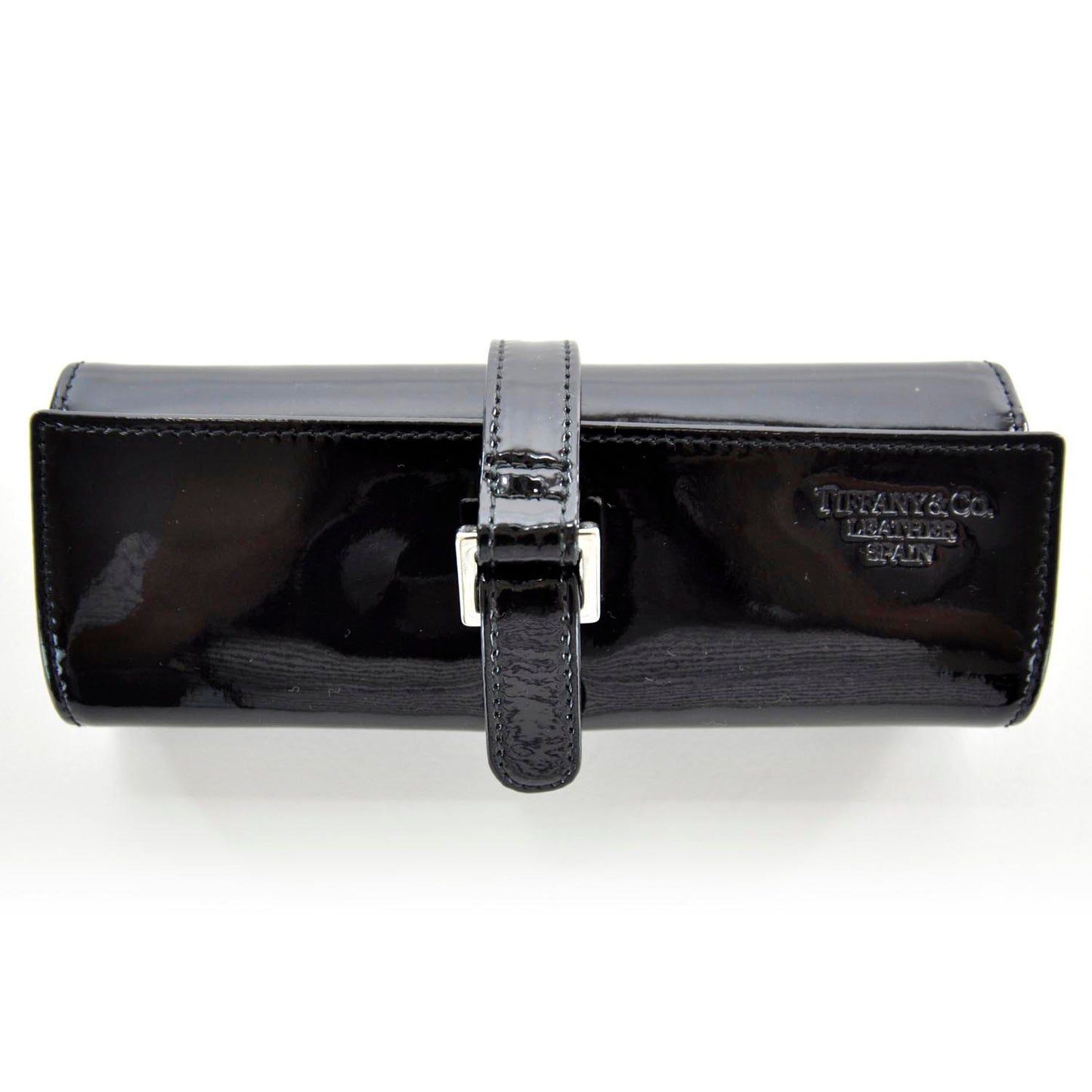 Patent Leather Jewelry Roll Black