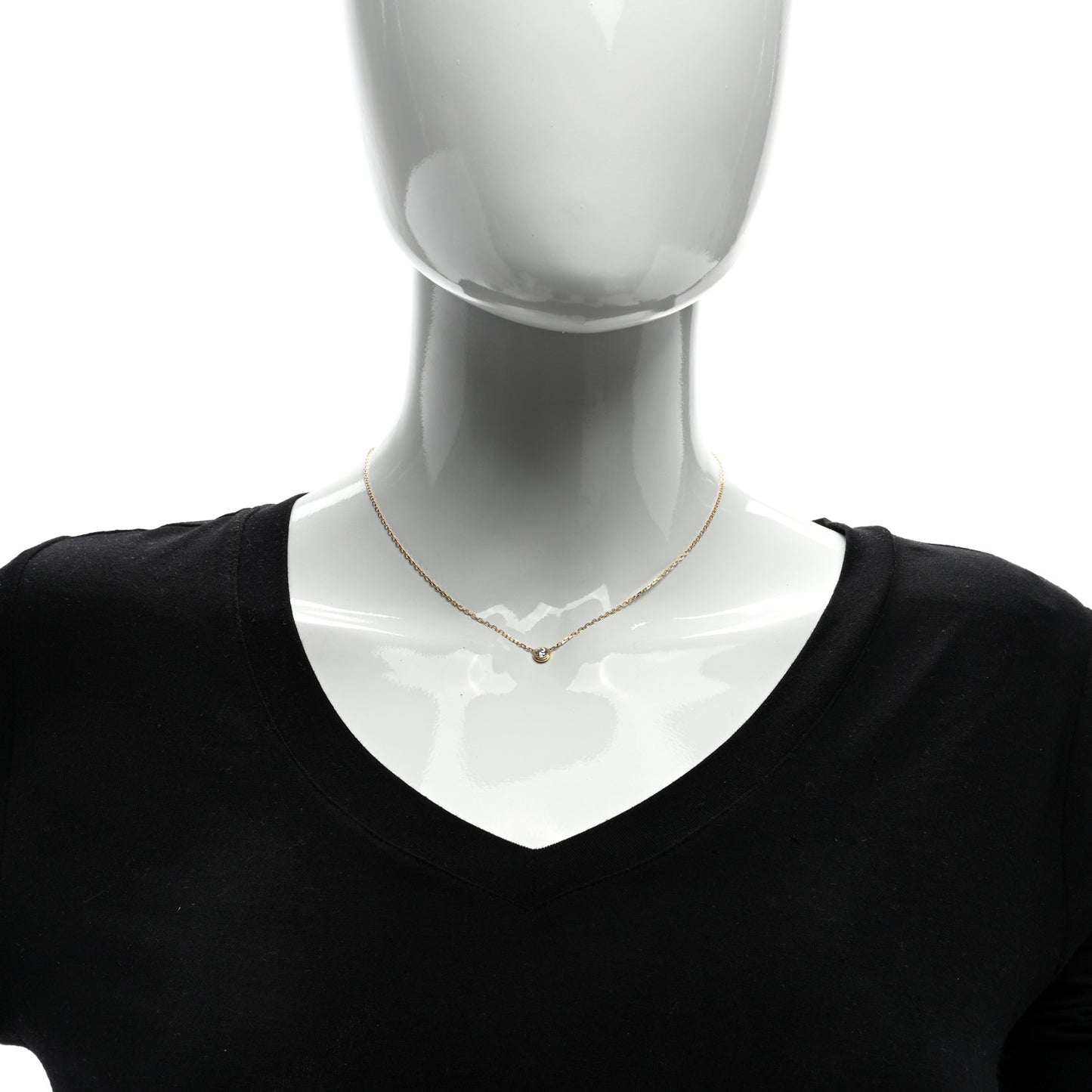 18K Yellow Gold Diamond LM D'Amour Pendant Necklace