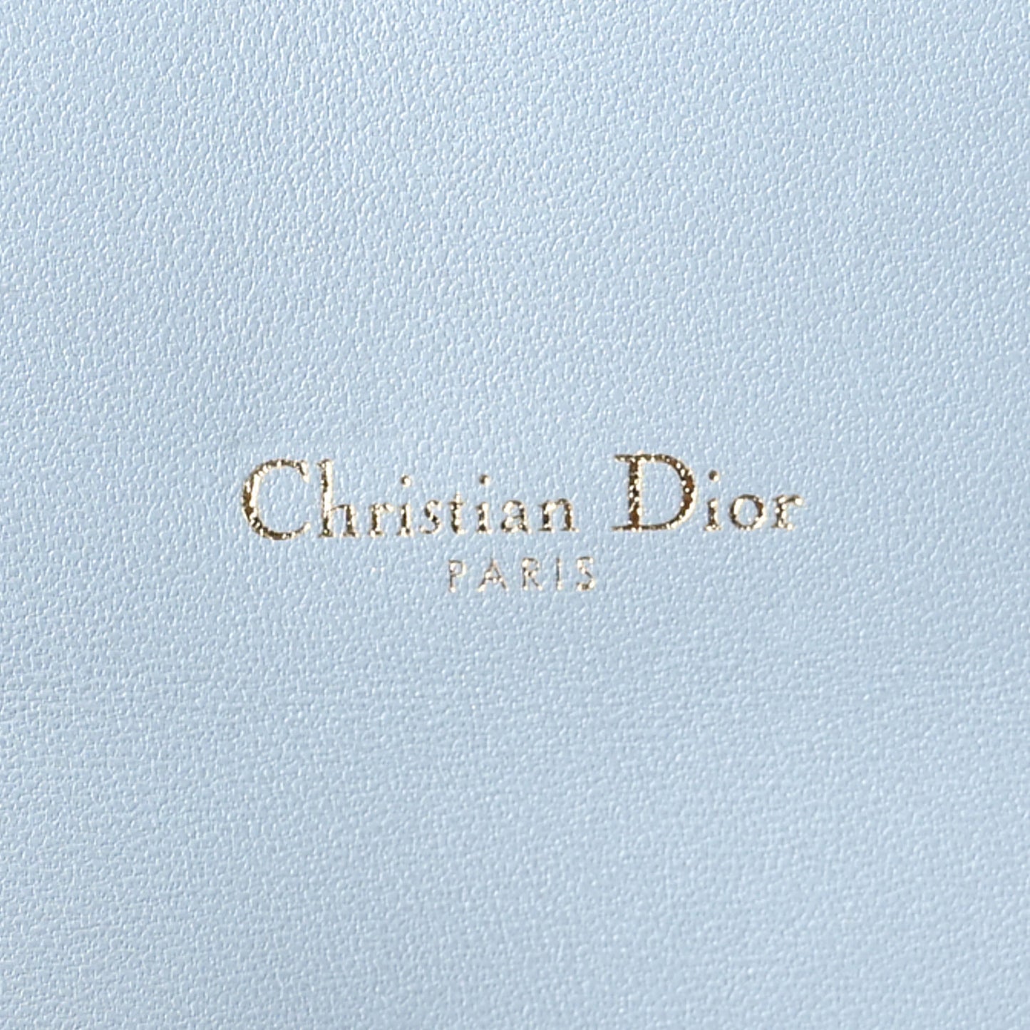 Grained Calfskin Saddle Chain Pouch Cloud Blue