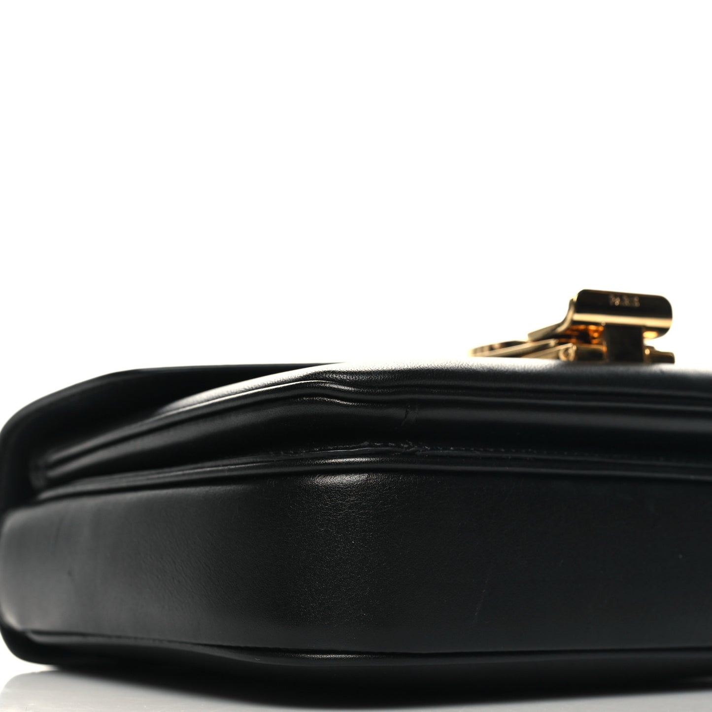 Shiny Calfskin Small C Bag Black