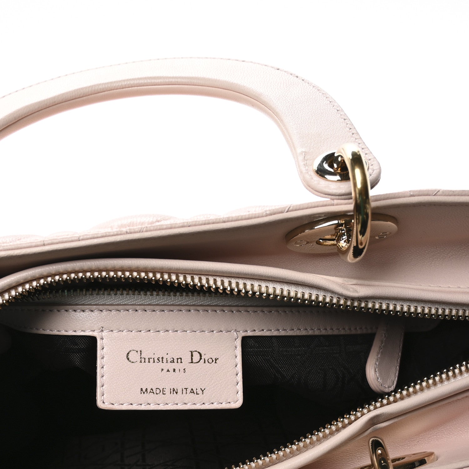 Christian Dior Lambskin Cannage Large Lady Dior Light Pink 6 of 10