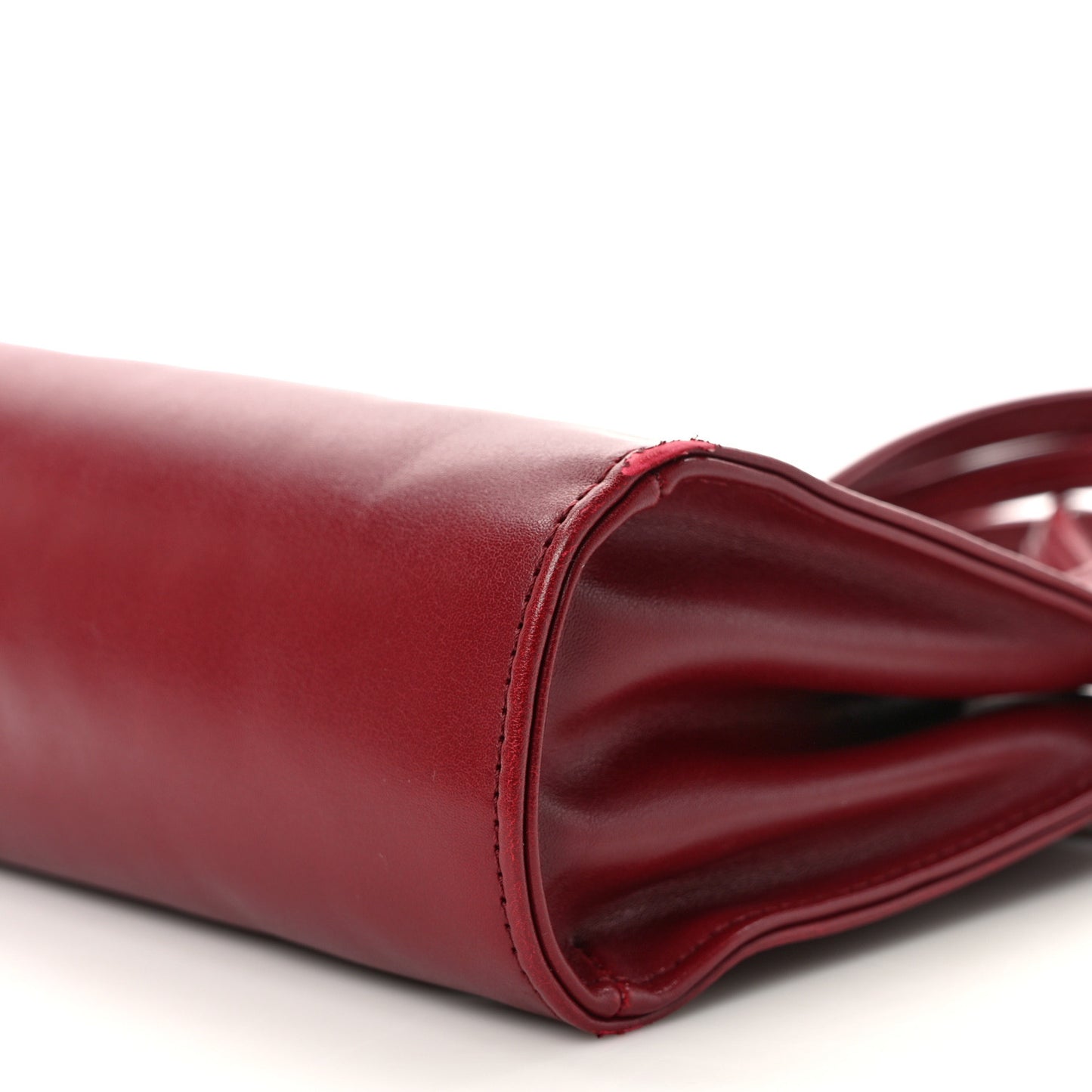 Vegan Leather Small Shopping Bag Oxblood