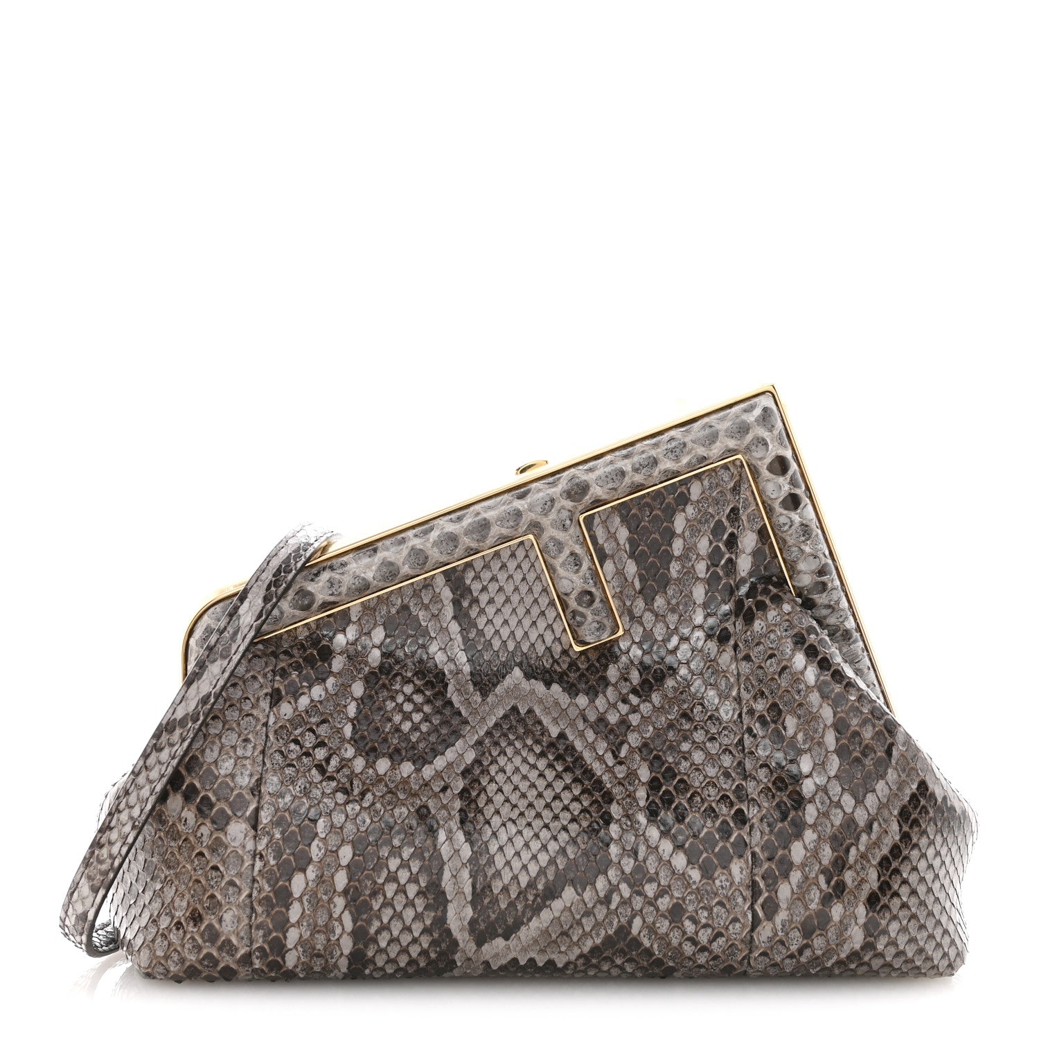Fendi Snakeskin Small Fendi First Asfalto 1812953 – FASHIONPHILE
