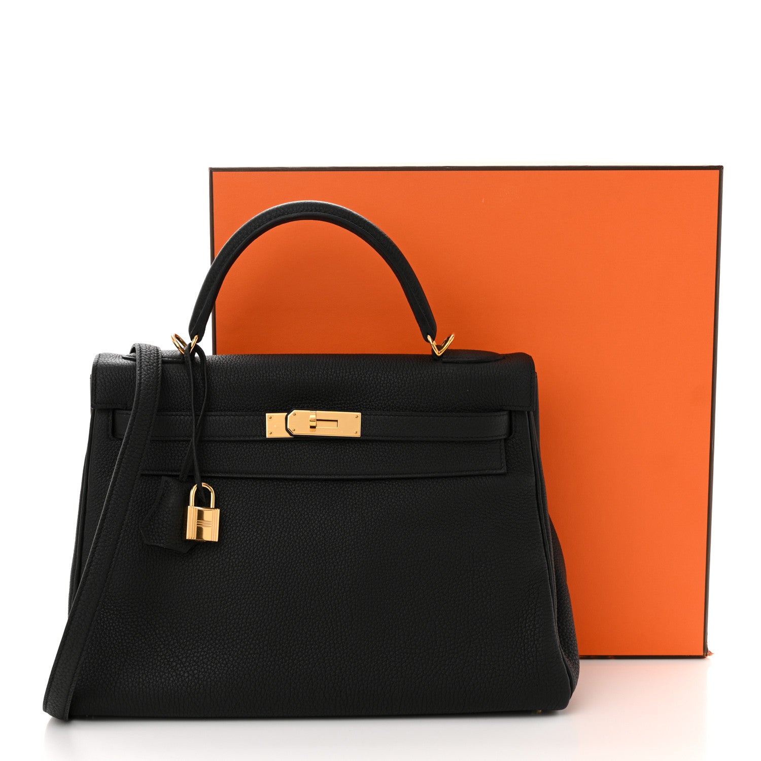 Hermes Togo Kelly Retourne 32 Black 14 of 14