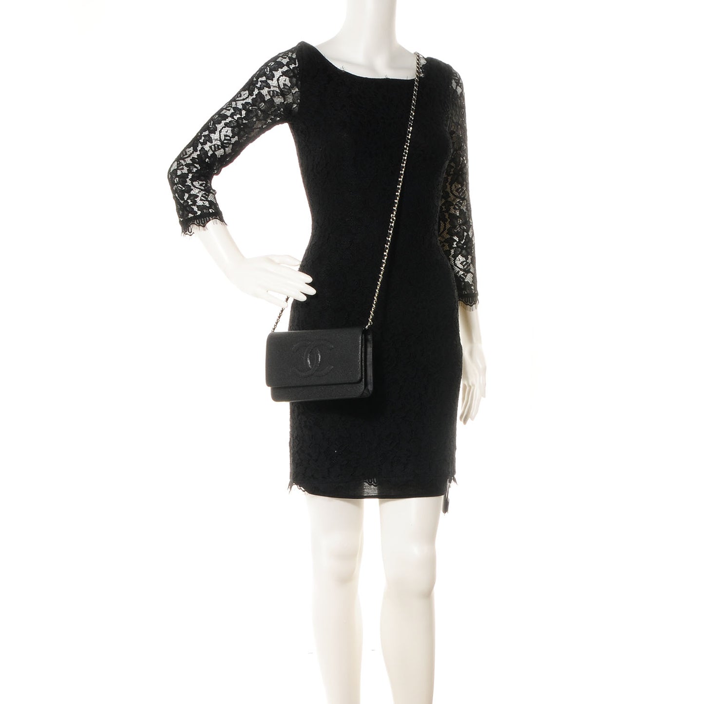 Caviar Timeless CC Wallet on Chain WOC Black