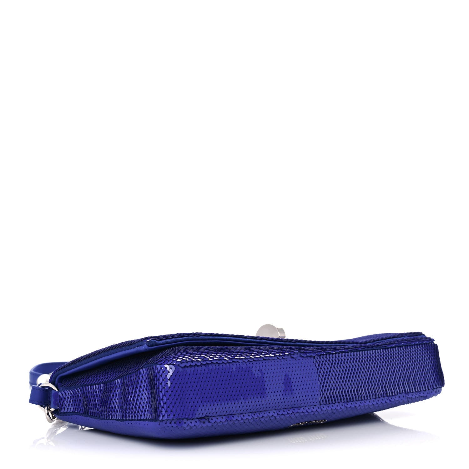 Miu Miu Paillettes Crystal Sequin Flap Blue 3 of 8