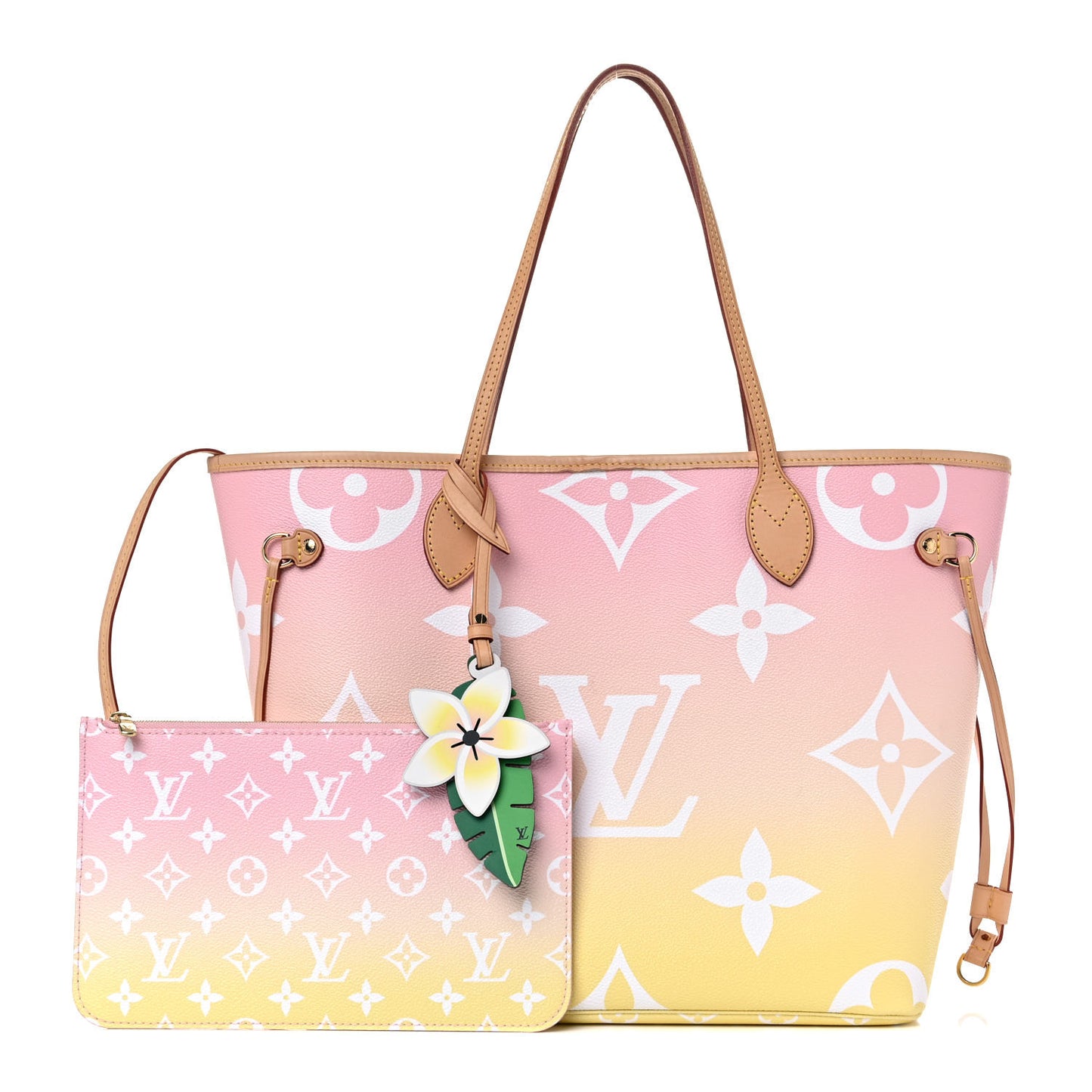 Monogram Giant By The Pool Neverfull MM Light Pink