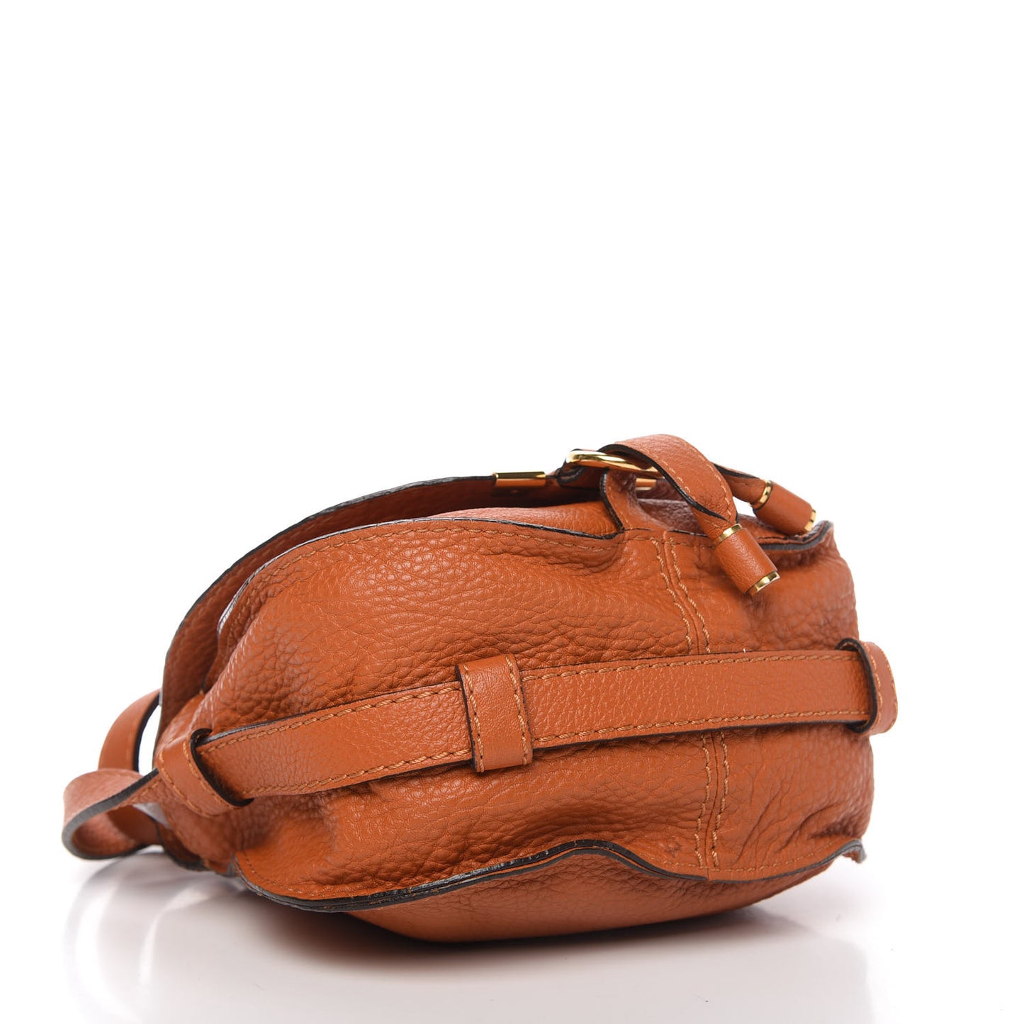 Calfskin Mini Marcie Round Crossbody Bag Tan