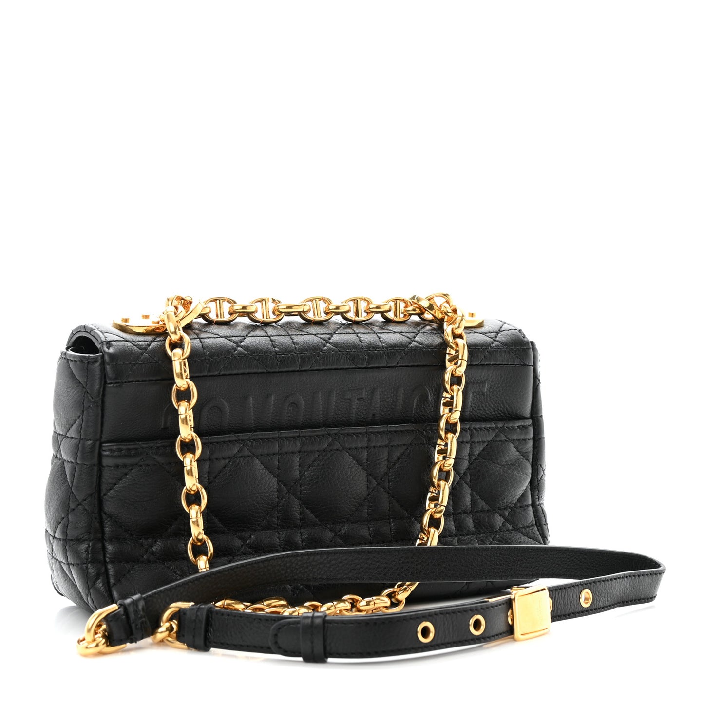 Calfskin Cannage Small Caro Bag Black
