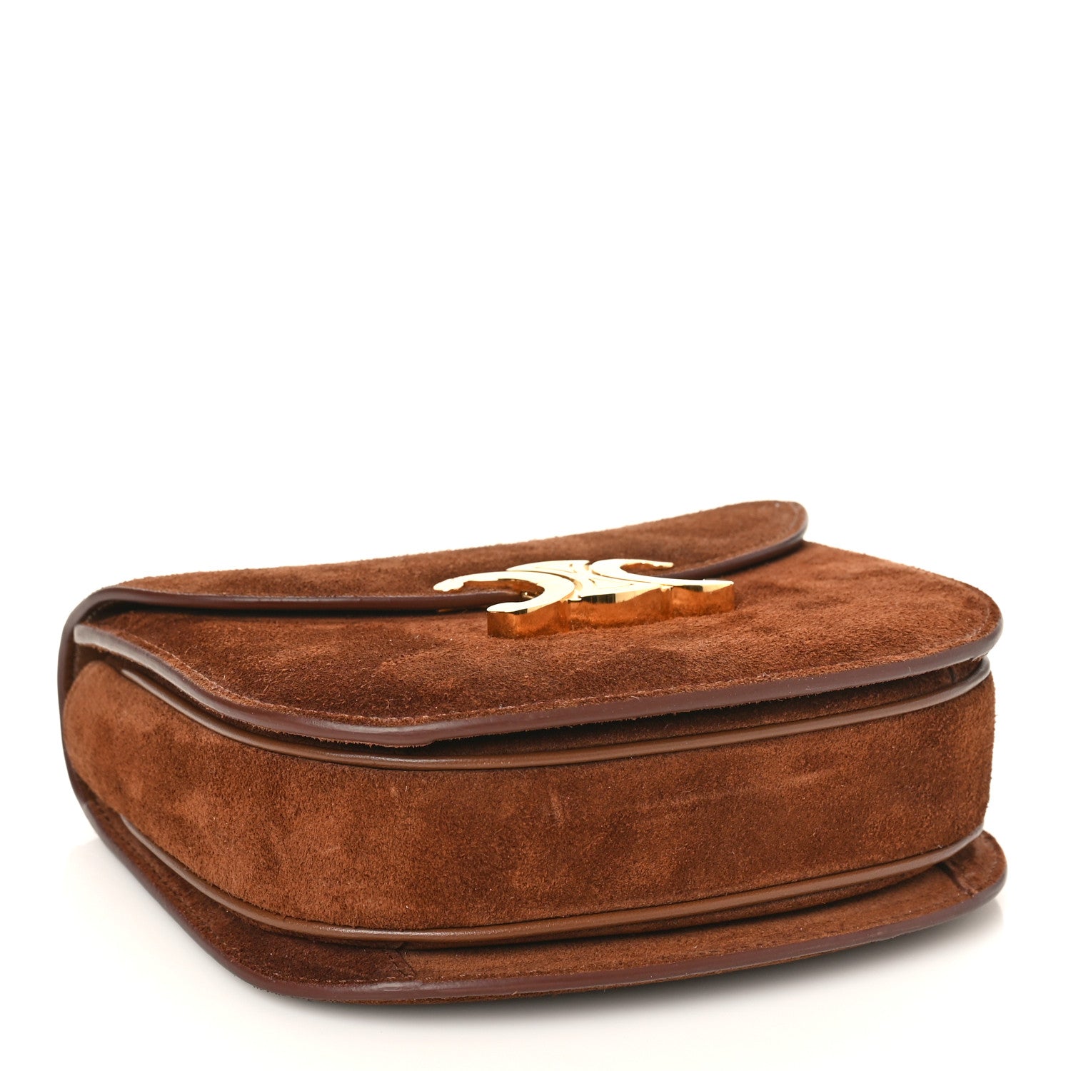 Celine Suede Teen Besace Clea Chain Triomphe Brown 4 of 8