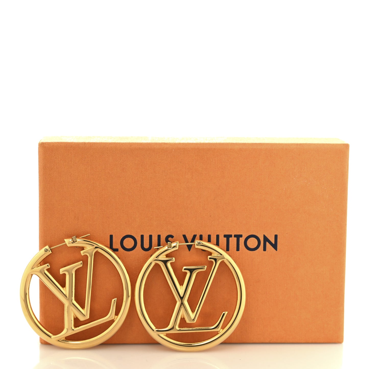Metal Louise Hoop Earrings Gold