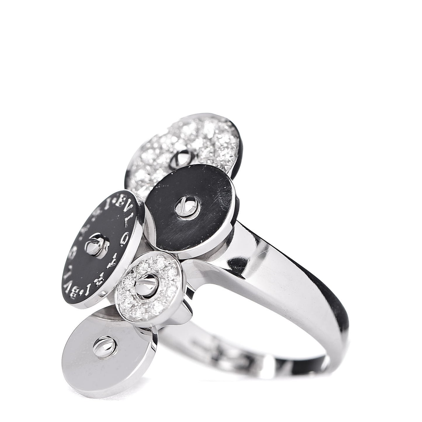 18K White Gold Diamond Cicladi Ring 50 5.25