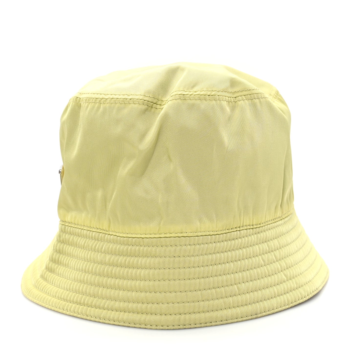 Re-Nylon Metal Triangle Logo Mens Bucket Hat M Giallo