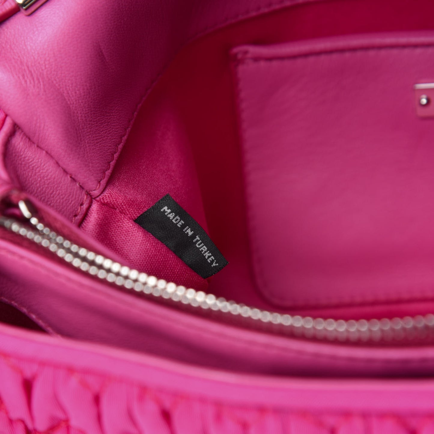 Faille Matelasse Crystal Flap Clutch Pink