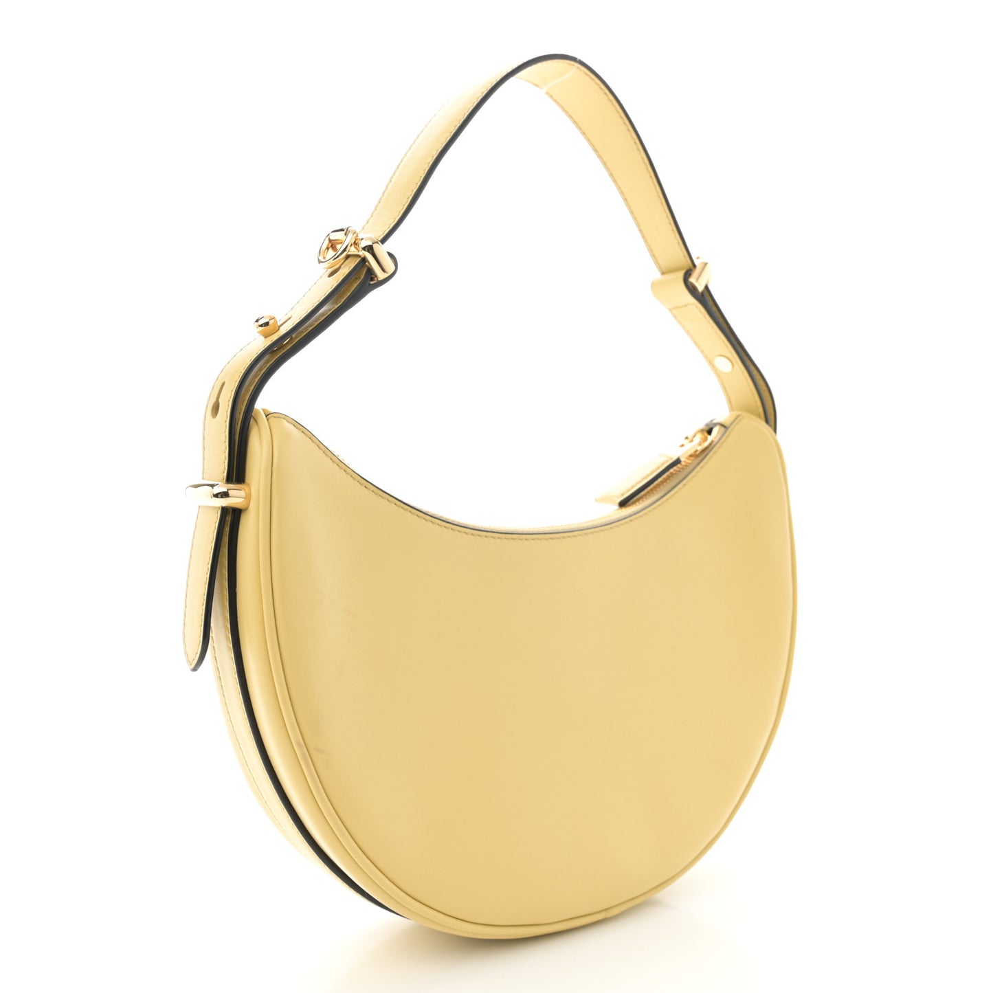 Soft Calfskin Arque Shoulder Bag Miele