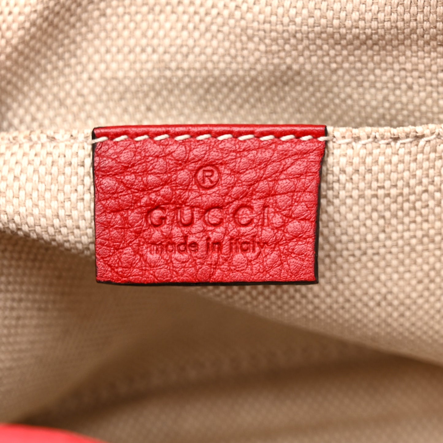 Pebbled Calfskin Small Soho Disco Bag Tabasco Red