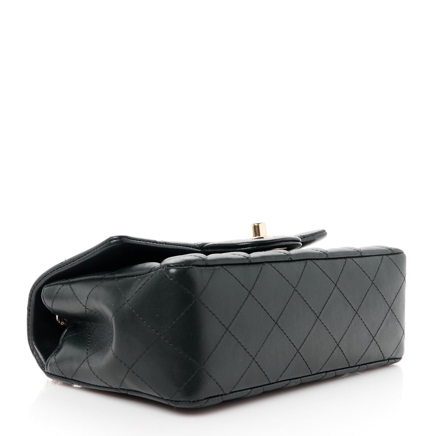 Lambskin Quilted Mini Coco Charms Rectangular Flap Black