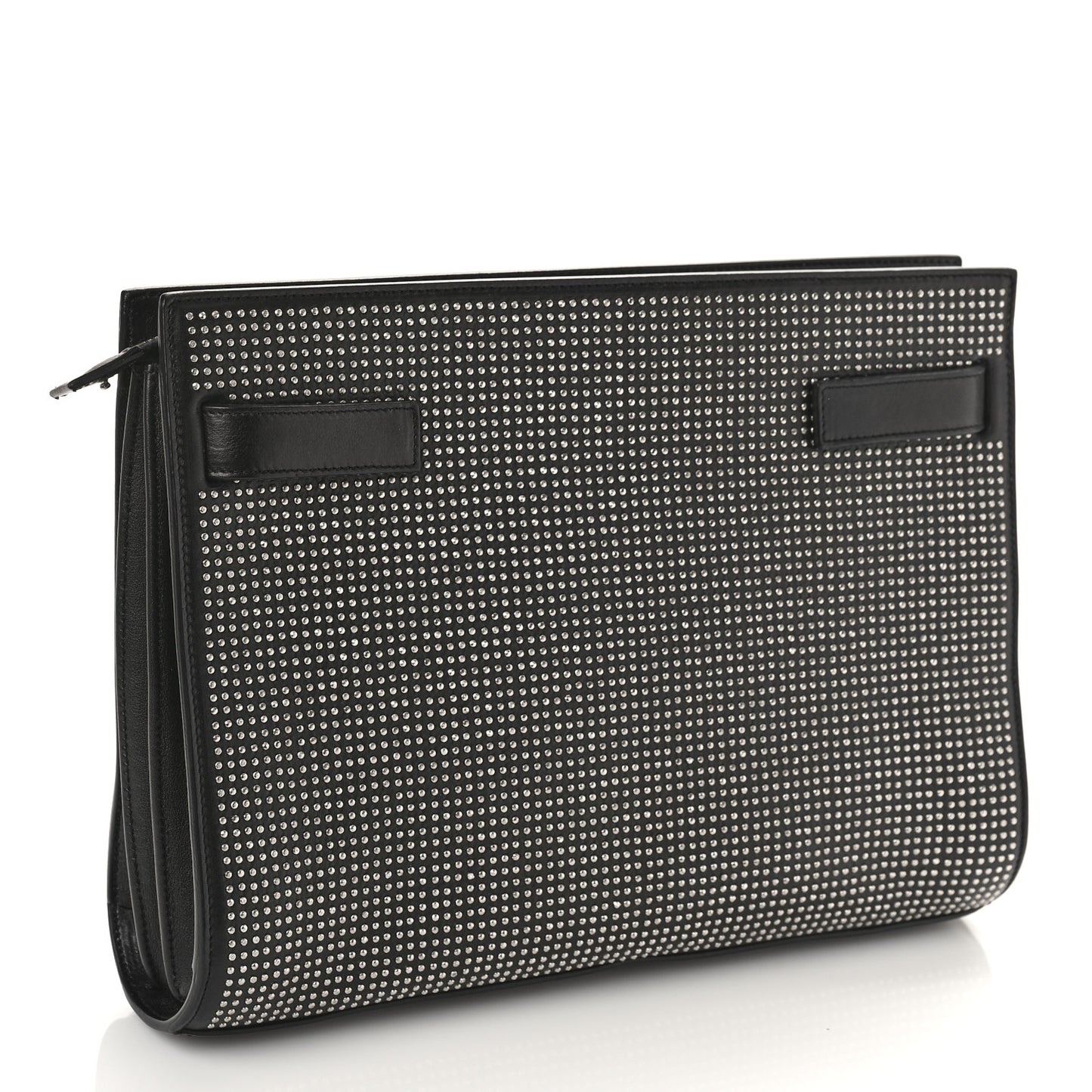 Calfskin Stud Sac De Jour Clutch Black
