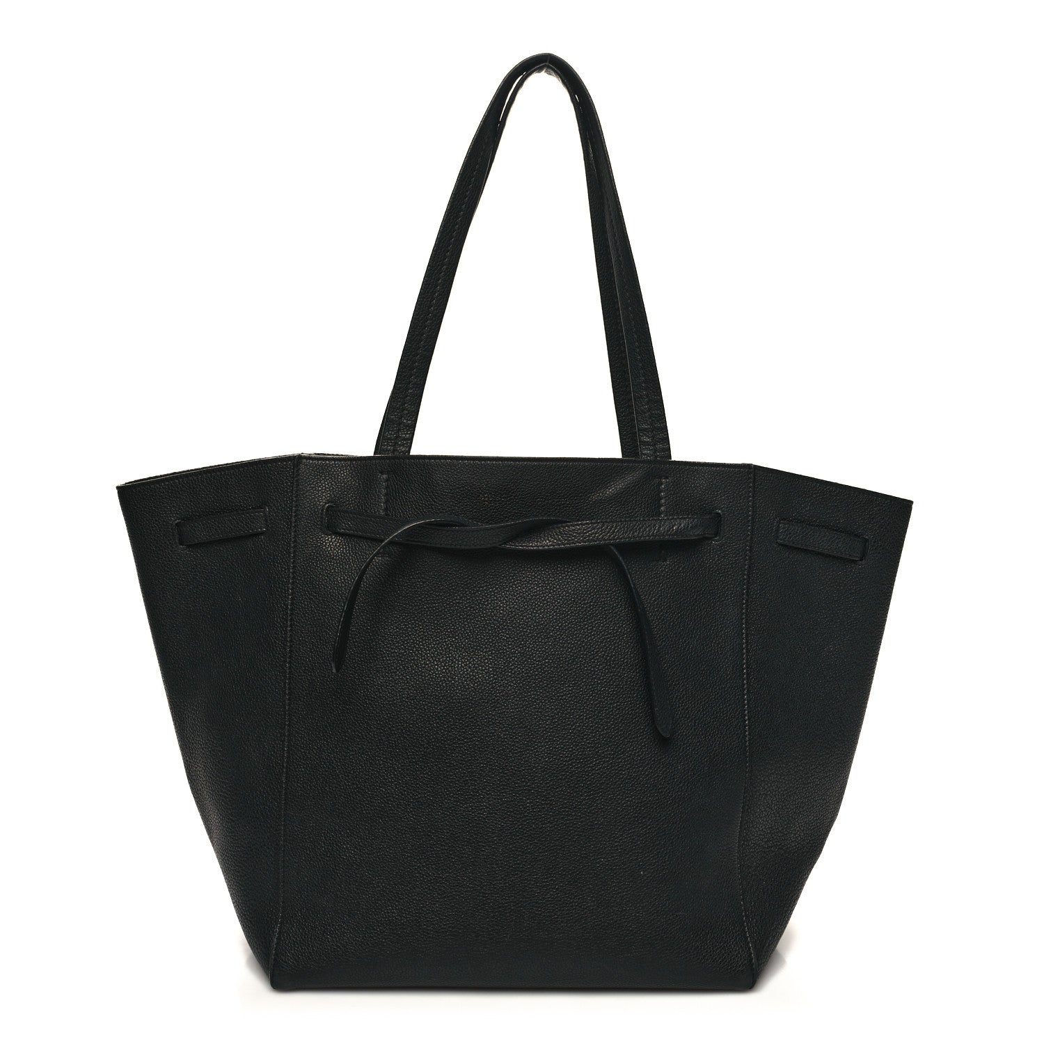 Celine Soft Grained Calfskin Small Belt Cabas Phantom Black 1 of 14