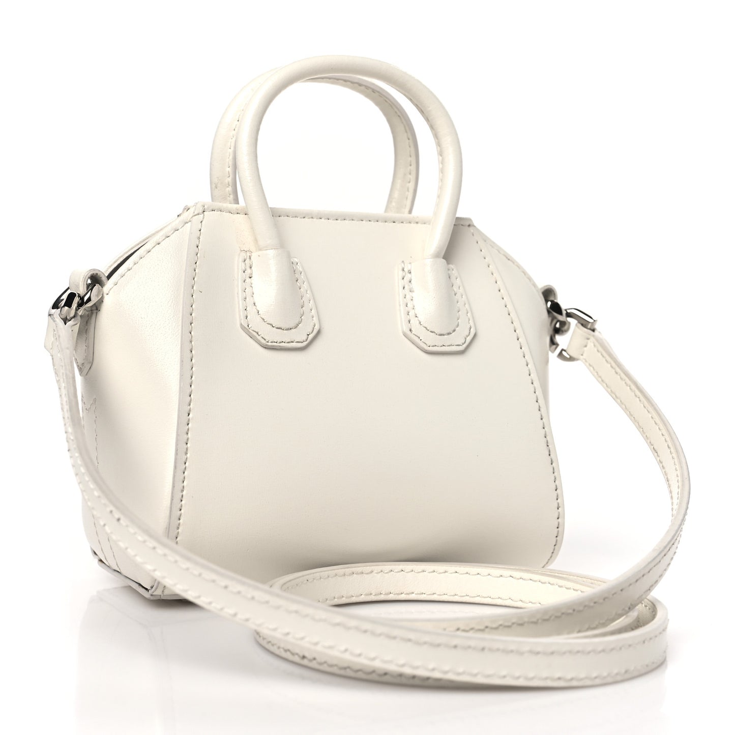 Shiny Lord Calfskin Micro Antigona Ivory