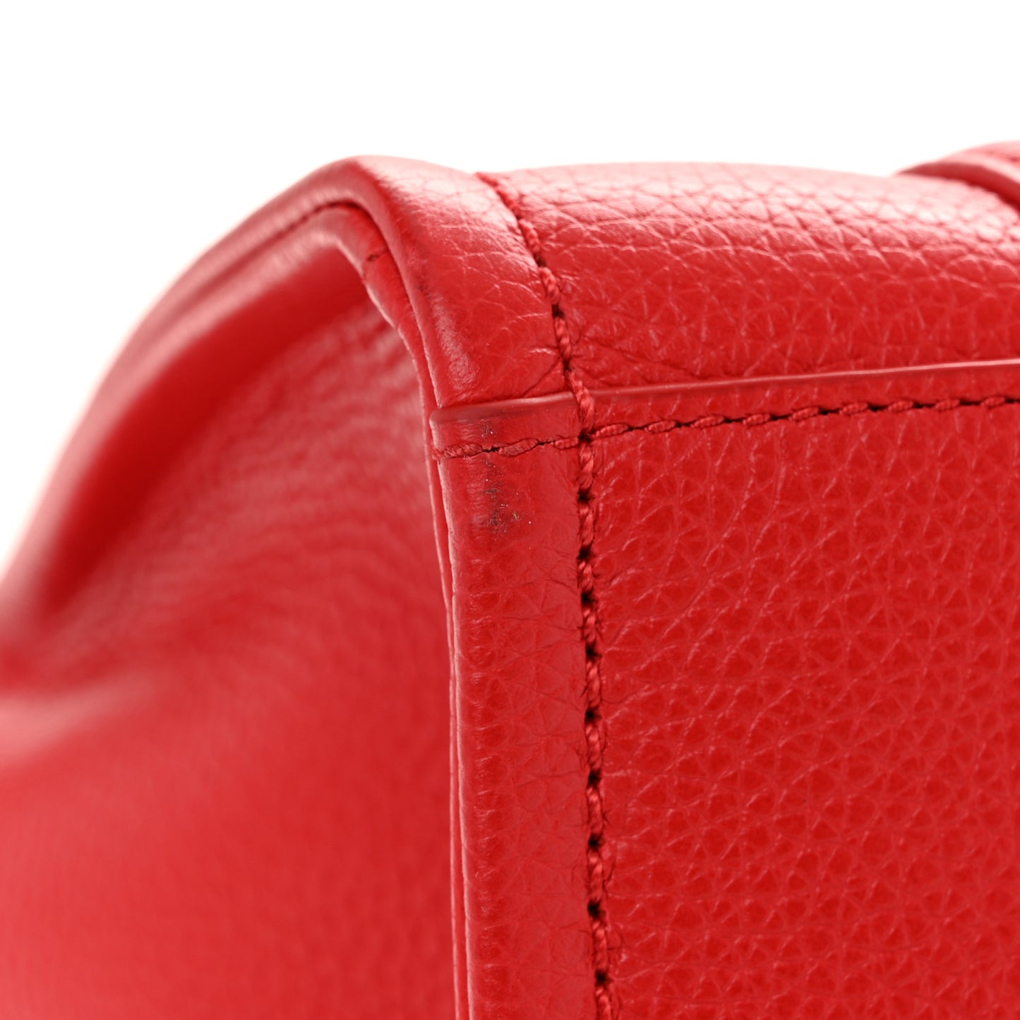 Grained Calfskin Small The Tote Bag True Red