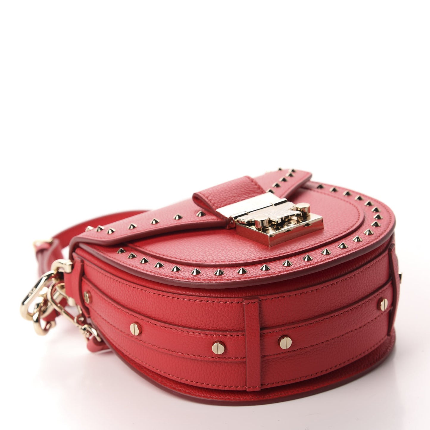 Calfskin Mini Patricia Studded Crossbody Bag Red