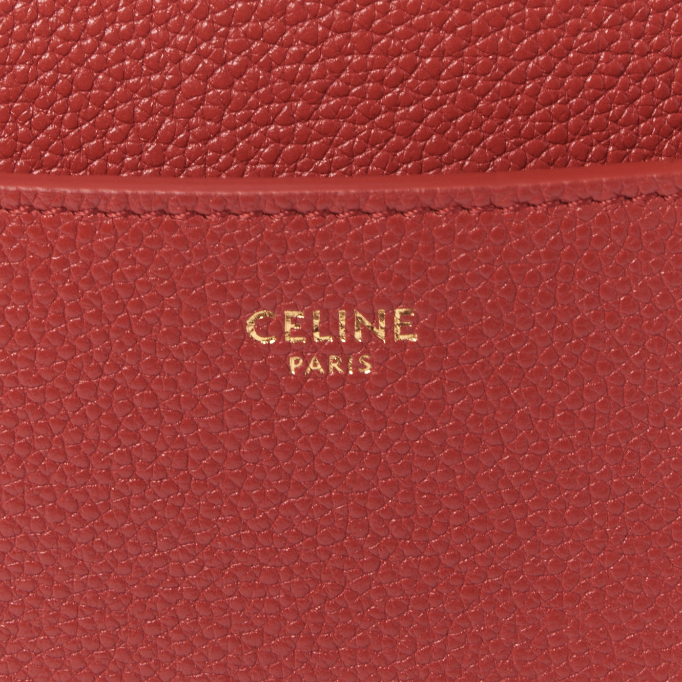 Soft Grained Calfskin Sangle Bucket Bag Red